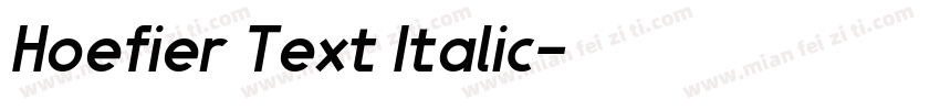 Hoefier Text Italic字体转换